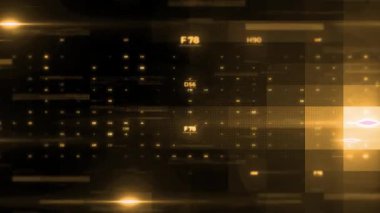 Glamorous cubic gold futuristic technology background animasyon digital motion graphic