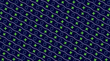 Soyut yeşil ve mavi geometrik şekiller 2d motif hareketli grafik animasyon arkaplan videosu