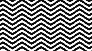 Siyah ve beyaz zigzag deseni 2d animasyon video hareketli arkaplan tasarımı