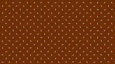 Kahverengi ve beyaz Memphis desenli animasyon arkaplan tasarım hareketi grafiği