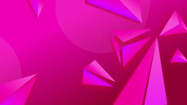 Pembe gradyan 3d üçgen nesneler canlandırılmış arkaplan hareketi grafiği