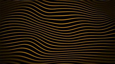 Soyut altın dalga çizgileri canlandırılmış arkaplan hareketi grafiği