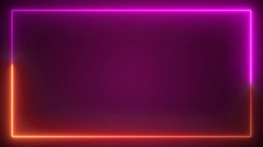 Soyut kırmızı ve pembe parlak neon sınır çizgileri canlandırılmış arkaplan hareketi grafiği