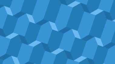Soyut mavi 3d fayanslar canlandırılmış arkaplan hareketi grafiği