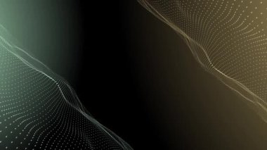 Gelecekçi Döngüleme Parçacığı Yeşil ve Sarı Hareket Grafiksel Videosunu Dalgaladı