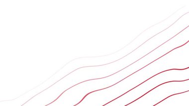 Açık beyaz arkaplan başlık açıcı animasyon video hareketi grafiği üzerindeki kırmızı dalga çizgileri