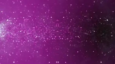 Mor Parıldayan Parçacıklar Işık Işınları 4K Döngüsü Animasyon Arkaplan Videosu ile Düşüyor