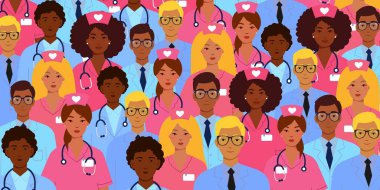 Farklı milletlerden doktor ve hemşirelerin, sağlık görevlilerinin, hemşirelerin, sağlık görevlilerinin, sağlık görevlilerinin, sağlık görevlilerinin,