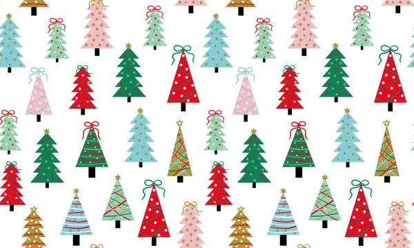 Kusursuz sanat eserleri, yeni yıl ağaçları, kağıt web tasarımı tekstili paketlemek için soyut elementlerle şenlikli bayram arkaplanı.