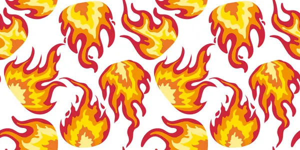 Tekstil baskılı duvar kağıdı web tasarımı dijital illüstrasyonu için beyaz arkaplan dinamik şenlik ateşi dokusu üzerinde soyut ateş alevi deseni çizildi