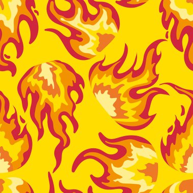 modern canlı sarı arkaplan vektörü sıcak ateş alevi düz desen yaz web tasarımı desen desen soyut yanma grafiği arkaplanı