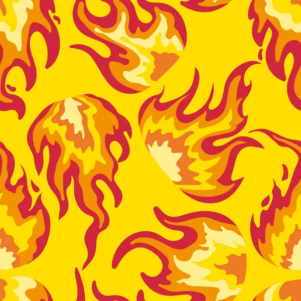 modern canlı sarı arkaplan vektörü sıcak ateş alevi düz desen yaz web tasarımı desen desen soyut yanma grafiği arkaplanı