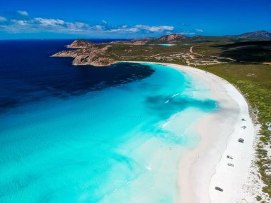 Lucky Bay 'in hava manzarası, Esperance Batı Avustralya