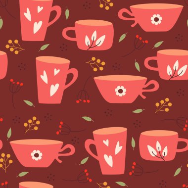 Büyüleyici seramik çay süslemeleri: çaydanlıklar, fincanlar, ve eski tarz kupalar, artı vektörlerdeki garip desenli çay fincanları ve kupalar. Çay severler ve rahat mutfak titreşimleri için mükemmel tasarımlar.!