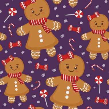 Zencefilli çöreğin olduğu hoş, pürüzsüz kış deseni. 