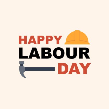 İşçi Bayramı 'nı kutlayan bir şef, doktor ve inşaat işçisinin renkli dizayn karakterleri, çeşitli temel meslekleri sembolize ediyor..