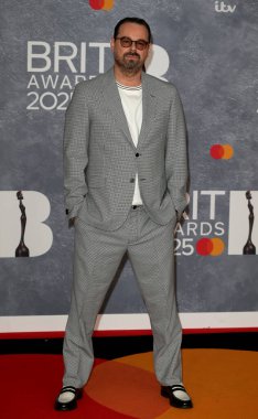 Danny Dyer, BRIT Ödülleri 2025 Kıtalararası Otel Londra O2 'de 01 Mart 2025' te Londra, İngiltere 'de katılmaktadır..