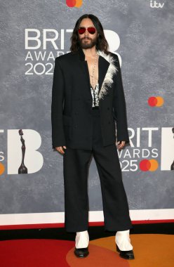 Jared Leto, BRIT Ödülleri 2025 Kıtalararası Otel Londra O2 'de 01 Mart 2025' te Londra, İngiltere 'de katılmaktadır..