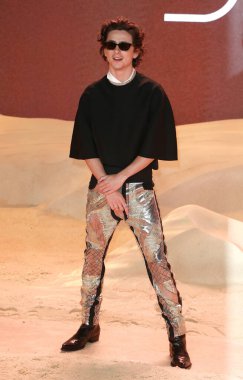 Timothee Chalamet, 15 Şubat 2024 'te Londra, İngiltere' de Leicester Meydanı 'nda bulunan Dune II' nin dünya prömiyerine katılır..