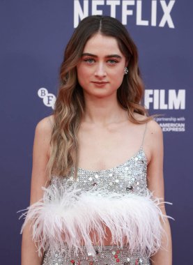 Raffey Cassidy, İngiltere 'nin 26. BFI Londra Film Festivali sırasında Londra' nın başkenti Londra 'daki The Royal Festival Hall' da düzenlenen 