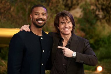 Tom Cruise ve Michael B. Jordan, 15 Mayıs 2025 'te Londra' da Leicester Meydanı 'ndaki The Final Reckoning Global Premiere' e katıldılar..
