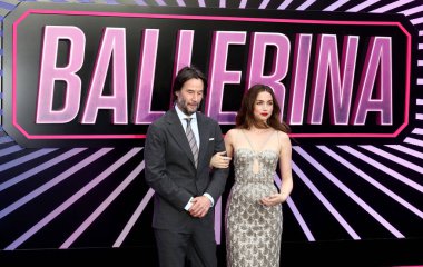Keanu Reeves ve Ana de Armas 22 Mayıs 2025 'te Londra, İngiltere' deki Cineworld Leicester Meydanı 'nda düzenlenen John Wick Balerin Dünyası dünya prömiyerine katıldılar..