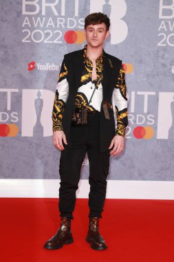 Tom Daley, 2022 BRIT Ödülleri 'ne 8 Şubat 2022' de Londra, İngiltere 'deki The O2 Arena' da katılır..