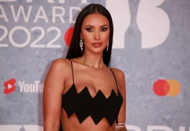 Maya Jama, 2022 BRIT Ödülleri 'ne 8 Şubat 2022' de Londra, İngiltere 'deki The O2 Arena' da katılır..