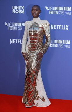 Jodie Turner-Smith, İngiltere Kraliyet Festivali Salonu 'ndaki Beyaz Gürültü' nün galasına 6 Ekim 2022 'de Londra, İngiltere' de katılır..