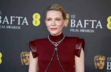 Cate Blanchett, 18 Şubat 2024 'te Londra' daki Royal Festival Hall 'da düzenlenen 2024 EE BAFTA Film Ödülleri' ne katılmıştır..