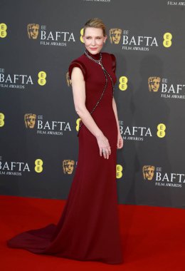 Cate Blanchett, 18 Şubat 2024 'te Londra' daki Royal Festival Hall 'da düzenlenen 2024 EE BAFTA Film Ödülleri' ne katılmıştır..