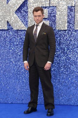 Taron Egerton, 20 Mayıs 2019 'da Londra, İngiltere' deki Odeon Leicester Meydanı 'ndaki Rocketman UK galasına katılır..