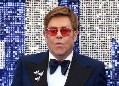 Elton John, 20 Mayıs 2019 'da Londra, İngiltere' deki Odeon Leicester Meydanı 'ndaki Rocketman UK Premiere' e katılır..