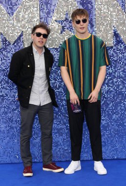 Sam Fender (R) 20 Mayıs 2019 'da Londra, İngiltere' deki Odeon Leicester Meydanı 'ndaki Rocketman UK galasına katıldı..