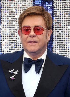 Elton John, 20 Mayıs 2019 'da Londra, İngiltere' deki Odeon Leicester Meydanı 'ndaki Rocketman UK Premiere' e katılır..