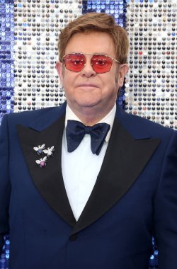 Elton John, 20 Mayıs 2019 'da Londra, İngiltere' deki Odeon Leicester Meydanı 'ndaki Rocketman UK Premiere' e katılır..