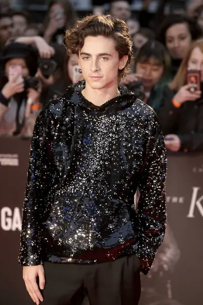 Timothee Chalamet, İngiltere 'nin başkenti Londra' da 3 Ekim 2019 'da Odeon Luxe Leicester Meydanı' nda düzenlenen 63..