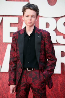 Alfie Williams, 16 Haziran 2025 'te Londra' daki Odeon Luxe Leicester Meydanı 'nda 28 Yıl Sonra Dünya prömiyerine katıldı..