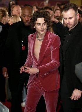 Timothee Chalamet, 28 Kasım 2023 'te Londra' daki The Royal Festival Hall 'da Wonka World Premiere' e katılır..
