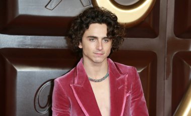 Timothee Chalamet, 28 Kasım 2023 'te Londra' daki The Royal Festival Hall 'da Wonka World Premiere' e katılır..