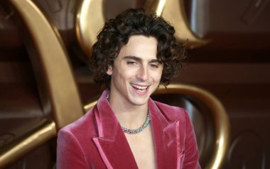Timothee Chalamet, 28 Kasım 2023 'te Londra' daki The Royal Festival Hall 'da Wonka World Premiere' e katılır..
