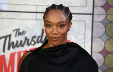 Naomi Ackie, İngiltere 'de 21 Ağustos 2025' te Leicester Square Gardens 'da düzenlenen 