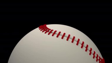 Beyzbol topu şeffaf alfa kanalında dönüyor. Voleybol topunun ilerleyişine bakış açısı. 3 boyutlu canlandırma yapılıyor. 4K Kusursuz döngü.