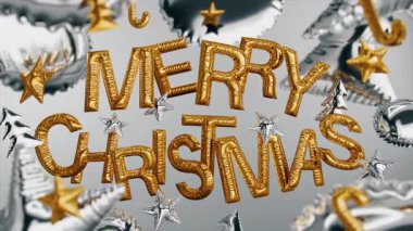 Mutlu Noel şekilli balonlar usulca süzülüyor.