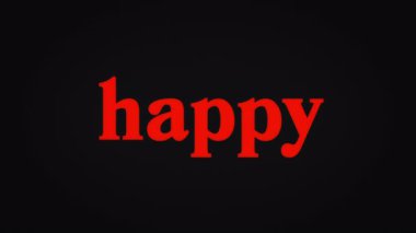 Mutlu cadılar bayramı minimalist metin animasyonları ve dönen balkabakları. Kusursuz döngü.