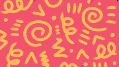 Renkli Fırça Karalaması Soyut Vuruşlar Alfa Şeffaf Arkaplan, çapraz yön. Fırça darbesi siyah ve geçiş animasyon arka planı.