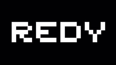 Hazır, başla! Alfa arka planında basit bir geri sayım 8 bit stili animasyonu. Irk kavramı, eğitim, olay, tabata, başlangıç çizgisi.
