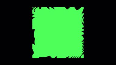 7 renkli kare metin kutusu şeklinde. Uzayı organik dönüşümlü sıvı animasyonlu sınırlarla kopyalayın. Maske, alfa, mat, luma için uygun. Üçte üç. Alfa kanalı şeffaf arkaplan.