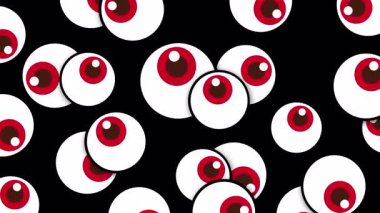 Ürkütücü bir geçmişi var, gözleri hızlı hareket ediyor ve siyah arka plana bakıyor. İzlendiğini, izlendiğini, izlendiğini, gözetlendiğini, gözetlendiğini, gözetlendiğini Cadılar Bayramı 'nı, hortlağı, terörü, korkuyu, perili, perili.