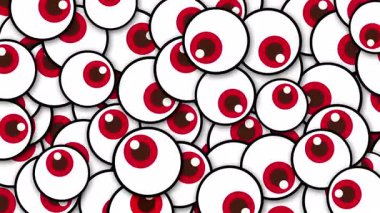 Ürkütücü bir arka plan ve bir sürü kırmızı göz farklı yönlere doğru hızla hareket ediyor. İzlendiğini, izlendiğini, izlendiğini, gözetlendiğini, gözetlendiğini, pusuya düşürüldüğünü, izlendiğini, Cadılar Bayramı 'nı, hortlağını, dehşetini, dehşetini, perili, lanetli olduğunu hissetme kavramı.